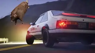 Eurobeat Free Bird with Drifting Fox Body Mustang Loop