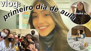vlog: meu primeiro dia de aula✨ + gravei da escola