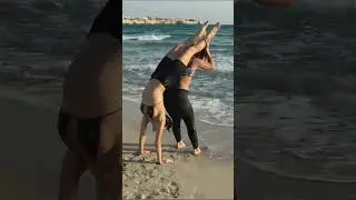 A fun beach yoga photo shoot...and how it ends