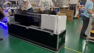 55 Inch Free Stand Transparent Double Sided Screen