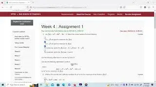 Data Science for Engineers NPTEL SWAYAM Course Week 4 Assignment Answers
