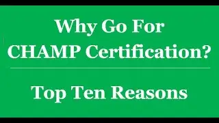 MANAGEMENT YOGI: Top 10 Reasons - Why Go For ManagementYogi CHAMP Certification