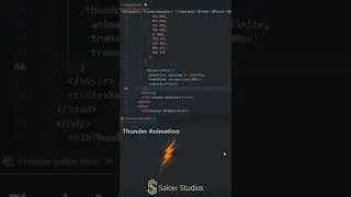 Thunder Animation HTML and CSS tutorial for beginners 2022 