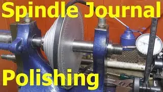 Polishing bearing journals and reassembling a vintage lathe spindle