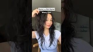Styled vs Not Styled Wavy Hair
