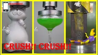 【粉砕】油圧プレス機！気持ちいい！プレス機で色んな物を潰す！潰す！ぶっ潰す！Hydraulic press machineinteresting shredder experimentsBest