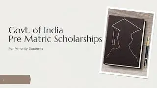 Pre Matric Scholarships class 1 to 10