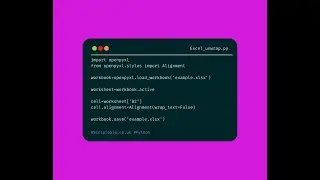Python openpyxl - Unwrap text in cell