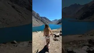 Já imaginou poder descer até a beirinha da laguna? No verão é possível 🗣️ #santiago #turismochile
