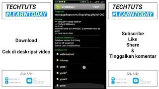 Dorking & Inject web vuln SQL di Android