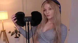 ASMR | Simple, pure, relaxing and calming fluffy ear scratching | No whisper | 3Dio Pro