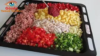 It is chopped, mixed and put in the oven. That is all. My favorite food! Very easy and tasty