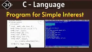 C program for calculate simple interest | program for arithmetic operation