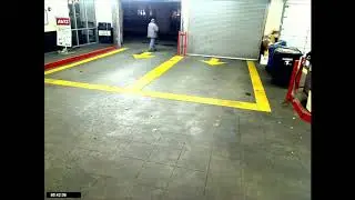 Man testing motion sensors