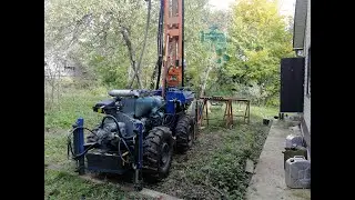 Бурение скважин на воду малогабаритной установкой Тизар УДВ 600 4х4.Московская обл.
