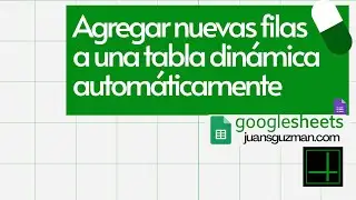 Actualizar tabla dinámica automáticamente para nuevos datos en Google Sheets