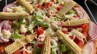 Veg pizza | restaurant style pizza | veg extravaganza | thin crust | #italy #pizza