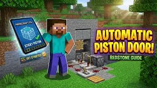 #Minecraft #Piston_Gate How to make| sticky piston gate| in minecraft mobile | Usama Khan Tips