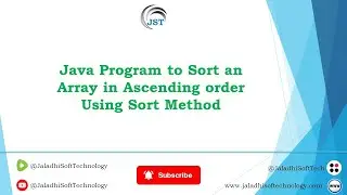 Java Program to Sort an Array in Ascending Order using Sort Method