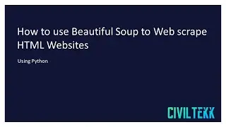 How to use Beautiful Soup to Webscrape HTML Websites | Python | Automation