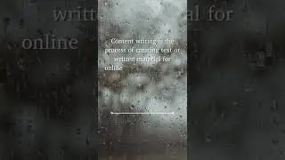 What is content writing?
