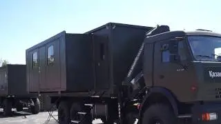 КАМАЗ ПЕРЕОБОРУДОВАН  в командно-штабную машину с кузовом-контейнером переменного объема