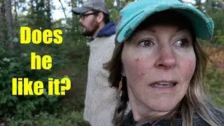 The Big Reveal- Hubby Sees Property for FIRST TIME, Episode 5- CABIN BUILD