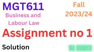 MGT611 Assignment Solution 2024 / MGT 611 Assignment 1 Solution Spring2024 #vu #mgt611 #spring2024
