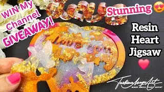 STUNNING DIY Resin Heart Jigsaw Puzzle and GIVEAWAY! 😍 