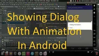 Showing Dialog With Animation In Android