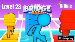 Bridge Race Offline Gameplay P-23 Tutorial (iOS, Android) Free