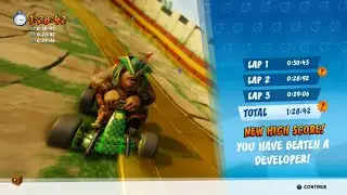 Papu's Pyramid - Developer Time Beaten!! - CTR Nitro-Fueled