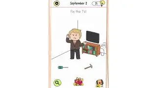 Brain Test All Star Daily Puzzle September 2 - Fix the TV!