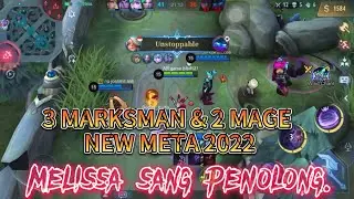 Meta baru 3 marksman + 2 Mage di tire mytich 5 | lomba marksman | #mobilelegends #melissa