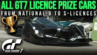 All Gold LICENCE TEST Reward/Prize Cars in GT7 (National B to S Licences)