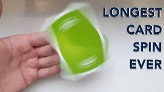 World Cardistry Record: Longest time to spinning a card on one finger by Gazabkhan Abbasov!