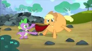 Spike Tries To Help Applejack To Breath Speed Up and Slow Down