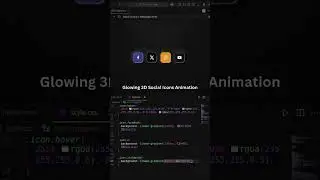 ✨ Stunning 3D Social Icons with  Pure CSS Hover Glow 🌟 | HTML CSS | 