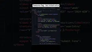 How to Set Initial Value for a Textarea Tag in HTML! #htmlform #codewithmayur