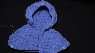 Como tejer abrigo con agujas talla 4 DIY #saquito #canguru