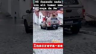 Homem entra dentro de viatura cansou da liberdade #pmba