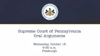 Oral Arguments - Wednesday, October 18, 2023
