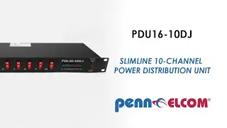 Penn Elcom PDU16-10DJ | Slimline 10-Channel Power Distribution Unit
