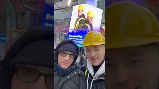 my dad got on a billboard in Times Square and he had no idea..