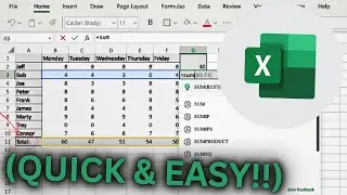 How to make a Totaling Column in Excel