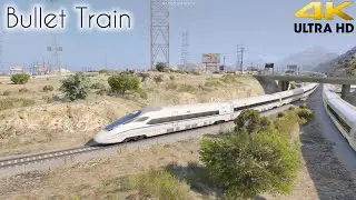 Grand Theft Auto V Bullet Train 4K60 | China Railways High-speed train CRH380D EMU