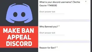 Ban Apeal Website With Webhook | Discord Ban Appeal | Without Coding | Triggered Legend