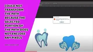 Could not transform the path because the selected portion of the path does not enclose any pixels
