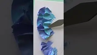 Oil pastel drawing - blue butterfly 