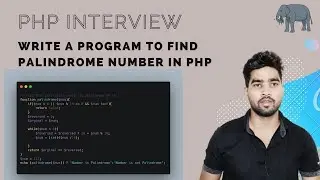 how to check number is palindrome or not in php | php interview question|  #todospecial